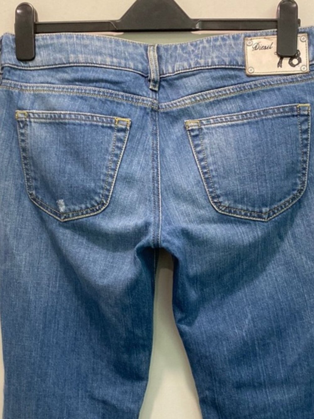 Diesel Flare Wide Leg Jeans Louvely Denim Blue Low Rise Size 29 - Picture 9 of 14